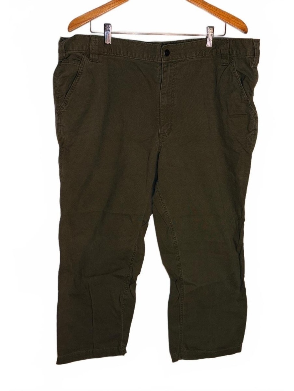 Carhartt Relaxed Fit Men's Pants Size 42x30 Dark Olive - Picture 2 of 4